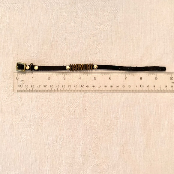 HARMONY Brass Letters Leather Buckle Bracelet - Picture 3 of 16